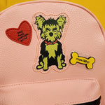 Marc Tetro 3 Piece Set Yorkshire Terrier Mini Backpack Wallet Cardholder