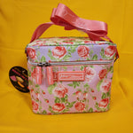 Betsey Johnson Rose Print 6 Pack Insulated Lunch Bag Train Case Cooler