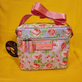 Betsey Johnson Rose Print 6 Pack Insulated Lunch Bag Train Case Cooler