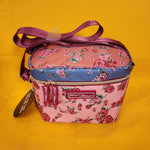 Betsey Johnson Rose Floral 6 Pack Insulated Lunch Bag Train Case Cooler
