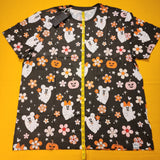 Loungefly Disney Mickey & Minnie Floral Cute Ghost Unisex Tee Halloween Size 2XL