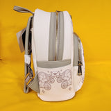 Loungefly Harry Potter Hedwig Owl Ornamental White Grey Embossed Mini Backpack
