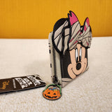 Minnie Mouse Mummy Costume Halloween Cosplay Zip Around Wallet