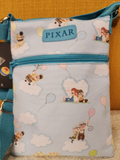 Pixar UP Balloons Clouds Characters Passport Bag
