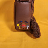 Domo Fuzzy Sherpa Figural Cosplay Crossbody Handbag