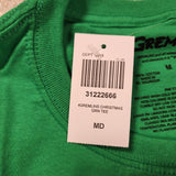 Gremlins Gizmo Santa Hat Boyfriend Fit Girls T-Shirt Green Size Medium