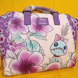 Loungefly Disney Lilo and Stitch Scrump Flowers Purple Satchel Handbag