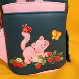 Loungefly Strawberry Shortcake Custard & Strawberry Embroidered Mini Backpack