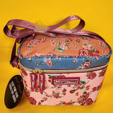Betsey Johnson Rose Floral 6 Pack Insulated Lunch Bag Train Case Cooler
