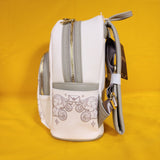 Loungefly Harry Potter Hedwig Owl Ornamental White Grey Embossed Mini Backpack