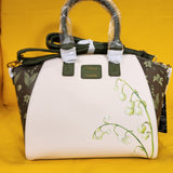 Disney Peter Pan Tinker Bell Mushroom Forest Green Satchel HandBag