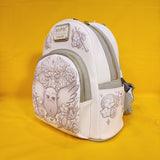 Loungefly Harry Potter Hedwig Owl Ornamental White Grey Embossed Mini Backpack