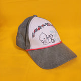 Kewpie Baby Your Smile Makes Me Smile Frog Rope Dad Hat Cap Floral Baseball Hat