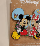 Mickey and Minnie Mouse Couples Floral Butterfly Pin Set of 2