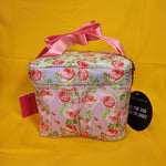 Betsey Johnson Rose Print 6 Pack Insulated Lunch Bag Train Case Cooler