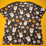 Loungefly Disney Mickey & Minnie Floral Cute Ghost Unisex Tee Halloween Size 2XL