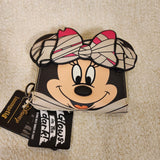 Minnie Mouse Mummy Costume Halloween Cosplay Zip Around Wallet