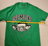 Gremlins Gizmo Santa Hat Boyfriend Fit Girls T-Shirt Green Size Medium