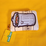 Sesame Street Oscar the Grouch Trash Can Pop Up Small Zip Wallet