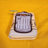 Sesame Street Oscar the Grouch Trash Can Pop Up Small Zip Wallet