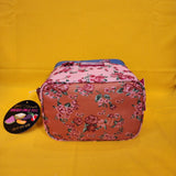 Betsey Johnson Rose Floral 6 Pack Insulated Lunch Bag Train Case Cooler