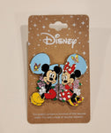 Mickey and Minnie Mouse Couples Floral Butterfly Pin Set of 2