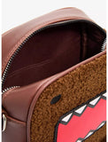 Domo Fuzzy Sherpa Figural Cosplay Crossbody Handbag