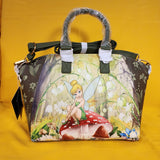 Disney Peter Pan Tinker Bell Mushroom Forest Green Satchel HandBag