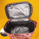 Betsey Johnson Rose Floral 6 Pack Insulated Lunch Bag Train Case Cooler
