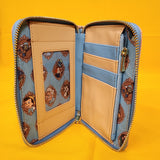 Disney Pinocchio Cameo Portrait Wood Grain Zip Around Wallet