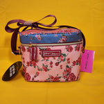 Betsey Johnson Rose Floral 6 Pack Insulated Lunch Bag Train Case Cooler