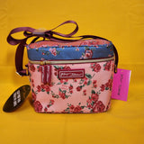 Betsey Johnson Rose Floral 6 Pack Insulated Lunch Bag Train Case Cooler