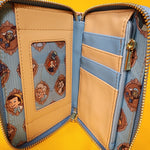 Disney Pinocchio Cameo Portrait Wood Grain Zip Around Wallet