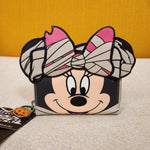 Minnie Mouse Mummy Costume Halloween Cosplay Zip Around Wallet