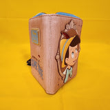Disney Pinocchio Cameo Portrait Wood Grain Zip Around Wallet