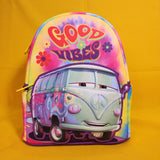 Loungefly Disney Pixar Cars Fillmore Tie-Dye Good Vibes Hippie Min Backpack