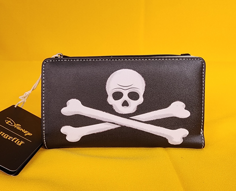 Peter Pan Captain Hook Pirate Skull Flap Wallet