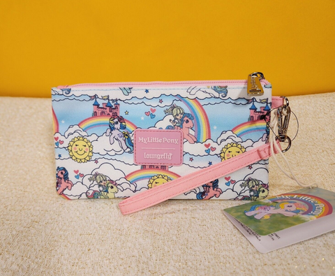 My Little Pony Sky Scene AOP Print Nylon Zip Pouch Wristlet Wallet