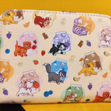 Loungefly Disney Cats Milk Cartons AOP Simba Figaro Marie Oliver Zip Wallet