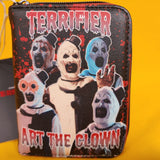 Loungefly Terrifier Art The Clown Splatter Halloween Horror Movie Zip Wallet