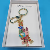 Disney BaubleBar Piglet Jeweled Scarf Holding Presents Keychain Bag Charm