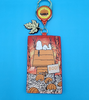 Peanuts Snoopy Fall Leaf Pumpkin Dog House Halloween Lanyard ID Holder