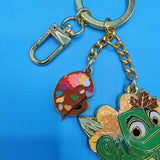 Loungefly Disney Tangled Rapunzel Pascal Paint Fall Autumn Keychain Charm