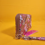 Betsey Johnson Skull Cowboy Western Music Brown Wallet Wristlet Zip Around