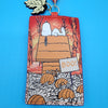 Peanuts Snoopy Fall Leaf Pumpkin Dog House Halloween Lanyard ID Holder