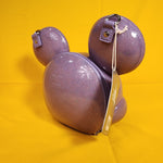 Loungefly Disney Parks Mickey Mouse 3D Molded Head Purple Glitter Crossbody Bag