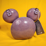 Loungefly Disney Parks Mickey Mouse 3D Molded Head Purple Glitter Crossbody Bag