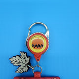 Peanuts Snoopy Fall Leaf Pumpkin Dog House Halloween Lanyard ID Holder