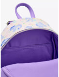 Loungefly Disney Winnie The Pooh Eeyore Purple Floral AOP Mini Backpack