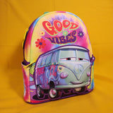 Loungefly Disney Pixar Cars Fillmore Tie-Dye Good Vibes Hippie Min Backpack